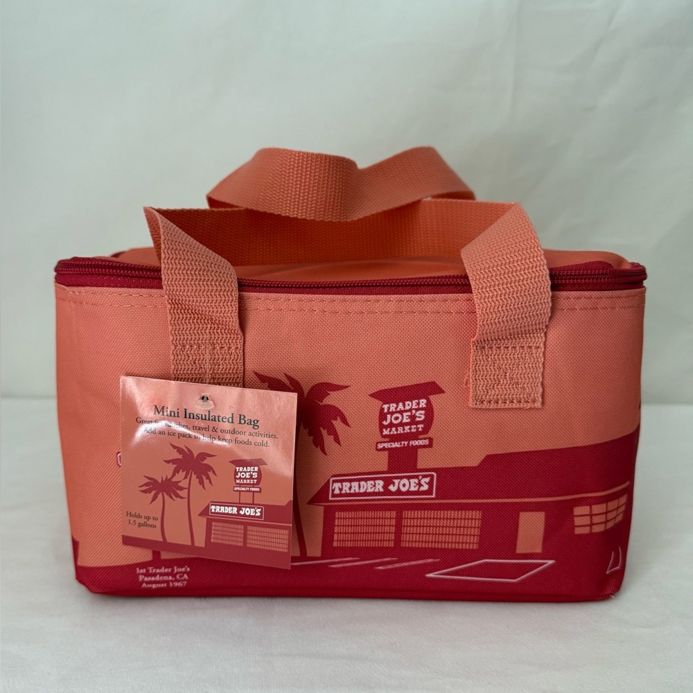 Trader Joes Peach Mini Insulated Bag